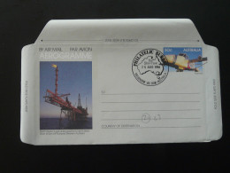 Entier Postal Stationery Aerogramme Avion Aircraft Petrole Petroleum Australia 1986 - Oil