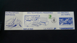 Encart Bureau De Poste Ordinateur Computer Bar Le Duc 55 Meuse 1988 - Informatique