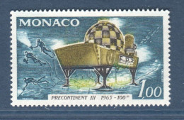 Monaco Timbres Neufs  Yvert N° 705, **, Station Sous-marine 'Précontinent III' à 100 M De Profondeur - Clima & Meteorología