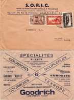 Marokko 1938, 3 Marken Auf Firmen Werbe Umschlag V. Casablanca I.d. Schweiz. - Africa (Other)