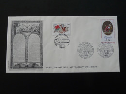 Lettre Bicentaire De La Révolution Française 75 Paris Bastille France + Korea 1989  - French Revolution