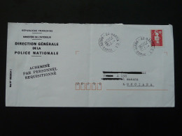 Lettre Police Nationale Acheminée Par Personnel Réquisitionné Grève Postale Corse 1997 - Documents