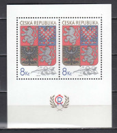 Czech Rep. 1993 - Big State Coat Of Arms, Mi-Nr. Block 1, MNH** - Nuovi