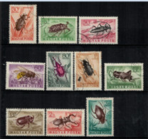 Hongrie - P.A. - Insectes" - Série Oblitérée N° 160 à 169 De 1954 - Used Stamps