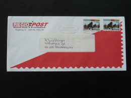 Lettre Cover EMA Slogan Meter Regio Post Regiopost Cheval Horse Pays Bas Netherlands 2000 (ex 2) - Lettres & Documents