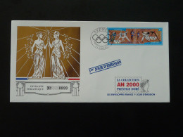 FDC Plaquée Or Gold Edition Jeux Olympiques Sydney Olympic Games France 2000 - Zomer 2000: Sydney