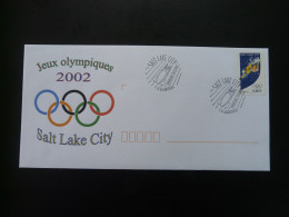 FDC Format 11x22cm Jeux Olympiques Salt Lake City Olympic Games France 2002 - Hiver 2002: Salt Lake City