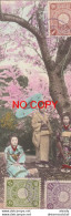 WW JAPON. Superbe Carte Postale Mignonette Avec Trois Timbres De 1 Et 2 Sen 1910 écrite De Yokohida Pour Vichy - Brieven En Documenten