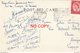 Rare Sports Carte 1957 Signée Par Tous Les Joueurs De RUGBY Du XV De France. Match ANGLETERRE-FRANCE - Rugby