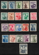 VOLKSTRACHTEN COSTUMES  AUSTRIA ÖSTERREICH AUTRICHE 1958 SC 521a-556a Mi 896a-927 2.5s Missing - Used Stamps