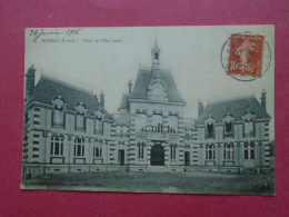 CPA  AUNEAU  HOTEL DE VILLE 1908  VOYAGEE 1916 TIMBRE - Auneau