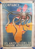 Affiche WWII WW2 Occupation Anti Anglais Churchill Mers El Kebir Dakar - 1939-45
