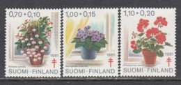 Finland 1981 - Flowers, Mi-Nr. 885/97, MNH** - Unused Stamps