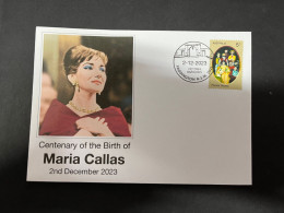 2-12-2023 (1 W 8) Centenary Of The Birth Of Maria Callas (2-12-1923 / 2-12-2023) - Chanteurs