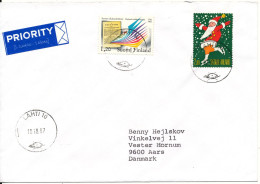 Finland Cover Sent To Denmark Lahti 10-10-1997 - Lettres & Documents