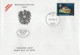 Austria Osterreich 1988 FDC Im Schloss Weinberg Castle, Bei Kefermarkt, Mühlviertel Landesausstellung Natur Kultur Leben - FDC