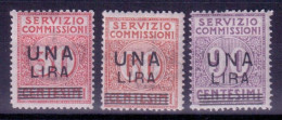 ITALIA 1925 - Servizio Commissioni Soprastampati **          (ma87) - Impuestos Por Ordenes De Pago