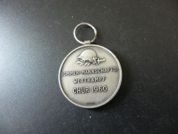 Military Medal Medaille - Schweiz Suisse Switzerland Sommer Mannschafts Wettkampf Chur 1960 - Autres & Non Classés