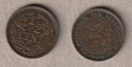 01964) Niederlande, 1/2 Cent 1930 - 0.5 Centavos
