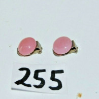 C255 Bijou De Fantaisie - Vintage - Fun - Glamour - Boucle D'oreille Rose - Aretes