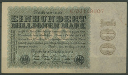 Dt. Reich 100 Millionen Mark 1923, DEU-119a Serie C, Leicht Gebraucht (K1182) - 100 Mio. Mark
