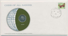 Guyana 1979 Weltkugel Numisbrief 25 Cent (N449) - Guyana