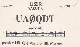 AK 183524 QSL - USSR - Yakutia - Radio Amateur