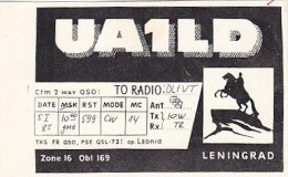 AK 183534 QSL - USSR - Leningrad - Radio Amateur