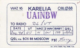 AK 183542 QSL - USSR - Karelia - Radio Amateur