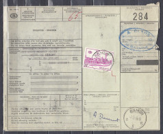 Vrachtbrief Met Stempel NAMUR B5B - Dokumente & Fragmente