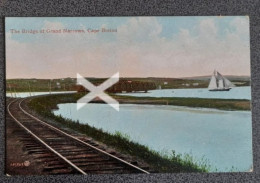 CANADIAN PACIFIC RAILWAY INTEREST THE BRIDGE AT GRAND NARROWS CAPE BRETON OLD COLOUR POSTCARD CANADA - Cape Breton