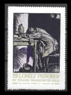 1914- 1918 EPOQUE DELANDRE VIGNETTE WW1  "THE LONELY PRISONER"  BY FRANK BRANGWYN ARA EXTRA RARE - Vignettes Militaires