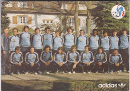 Football-- Equipe De France  25 Février 1979--match  France-Luxembourg ( Coupe D'Europe Des Nations) -- Carte Pub ADIDAS - Football