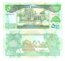 SOMALILAND 5000 SHILLINGS 2016 P-21 UNC - Somalia