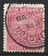 NEW ZEALAND..QUEEN VICTORIA..(1837-01.)....." 1898.."....4d ...DULL ROSE....SG252b....(CAT.VAL.£19..)...CDS...VFU... - Oblitérés