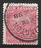 NEW ZEALAND..QUEEN VICTORIA..(1837-01.)....." 1898.."....4d ...DULL ROSE....SG252b....(CAT.VAL.£19..)...CDS...VFU... - Used Stamps