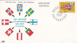 Suisse--FDC--1967--Libre Circulation Des Marchandises ( Drapeaux)  ......cachet  BERNE - FDC