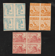 BURMA/MYANMAR STAMP 1943 ISSUED JAPANESE OCCUPATION INDEPEDENCE DAY COMMEMORATIVE IMPF BL OF 4.MNH - Myanmar (Burma 1948-...)