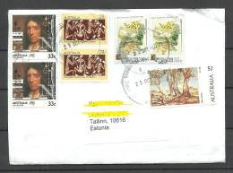 AUSTRALIA 2023 Cover To Estonia With Many Interesting Stamps - Lettres & Documents