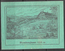 GERMANY Bad Tolz Blomberghaus 1250 M VIGNETTE CINDERELLA Reklamemarke POSTER STAMP SEAL BIG  6 X 8 CM - Cinderellas