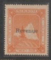 1971 FISCAL SIKKIM 20 PAISE OVPT *REVENUE* STAMP ASIA INDIA/ INDIAN HISTORY ITEM - Francobolli Di Servizio