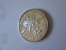 Rare! Cuba 5 Pesos 1981 Silver/Argent.999 Proof/UNC Flora Cubana-Azahar Coin Issue Limited Edition=3000 Pieces - Kuba