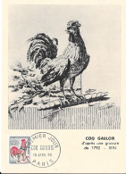 PARIS 15 JANV 65 - COQ GAULOIS (d'après Une Gravure De 1792 - BN) - Gallinacées & Faisans