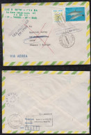 Brazil Brasil 1992 Airmail Cover VARGINHA To LENS France Returned To Sender Fish Stamp - Briefe U. Dokumente