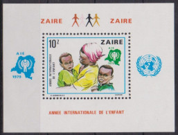 1979-Zaire (Dead Country)-International Year Of Child-Mother And Child-Souvenir Sheet With 1 Stamp-MNH, VHCV. - Nuovi