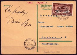 Ägypten 1931: Postkarte Antwortkarte / Luftpost | Luftpost, Bahnpost | Kairo, Buchau - Poste Aérienne