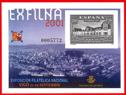 España. Spain. 2001. PO. EXFILNA '01. Vigo - Esposizioni Filateliche