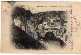 Olliergues Les Deux Ponts Et La Dore - Olliergues