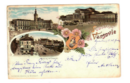 PL: Litho-Ansichtskarte Warschau 1900 Nach Leipzig - Otros & Sin Clasificación