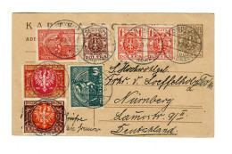Grodek Post Card 1923 To Nürnberg - Otros & Sin Clasificación